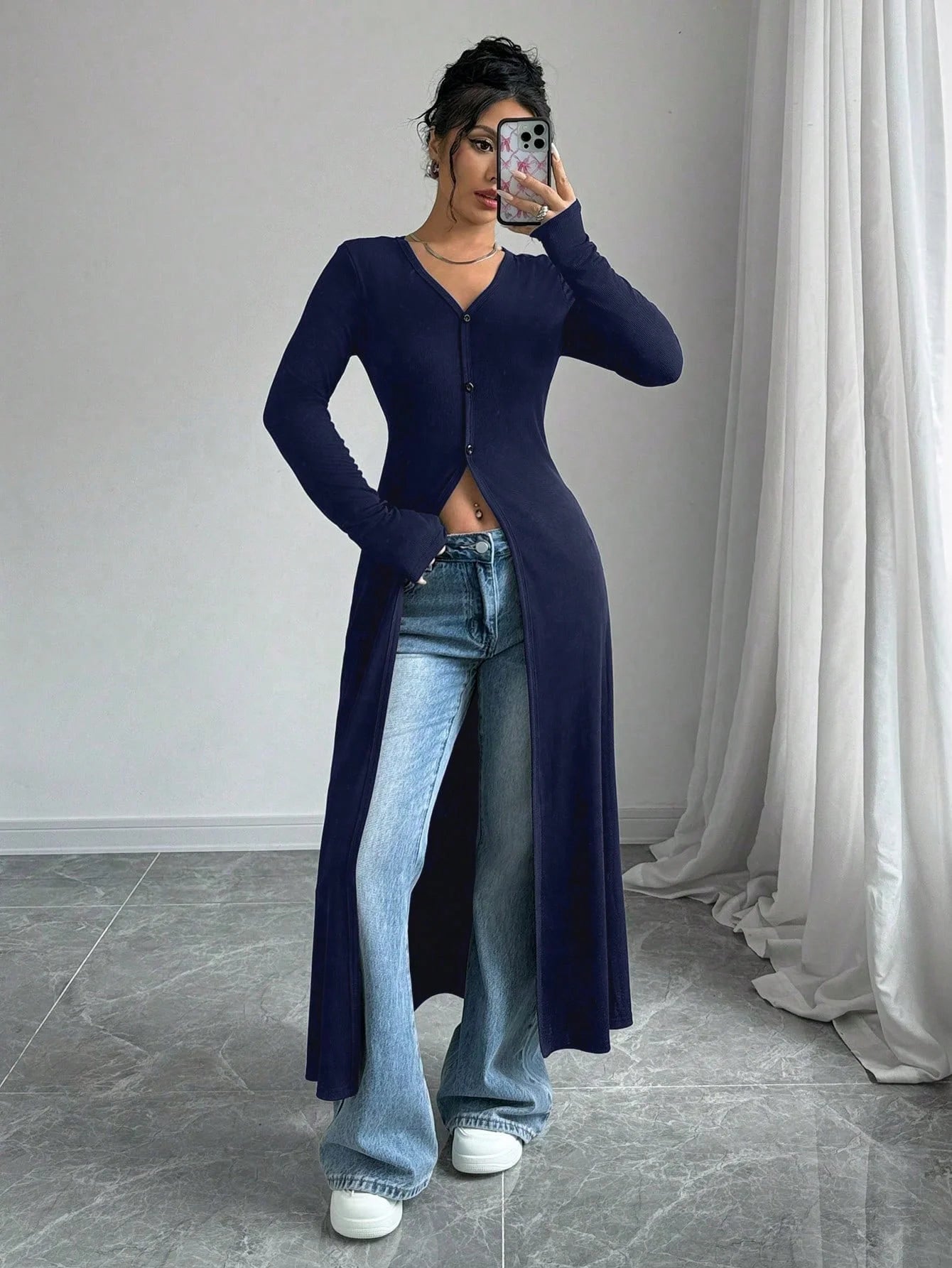 Longline Split Front Top
