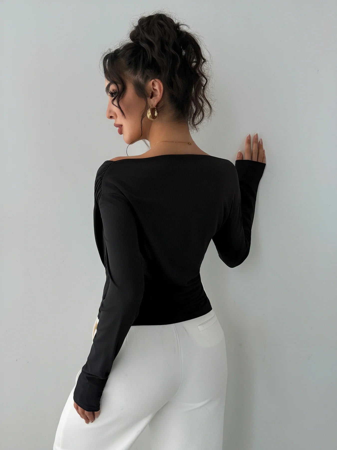 Ruched Off-Shoulder Top