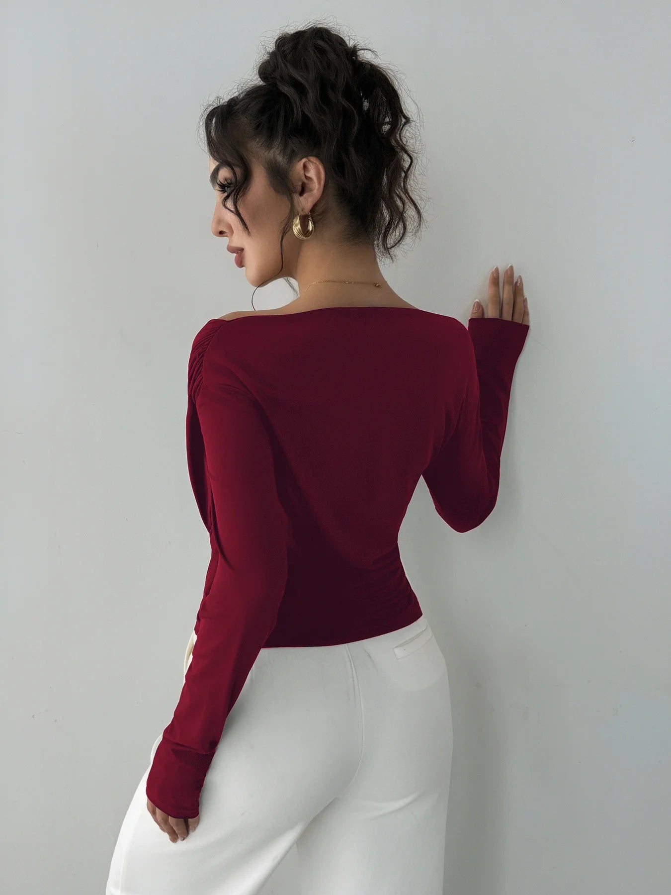 Ruched Off-Shoulder Top