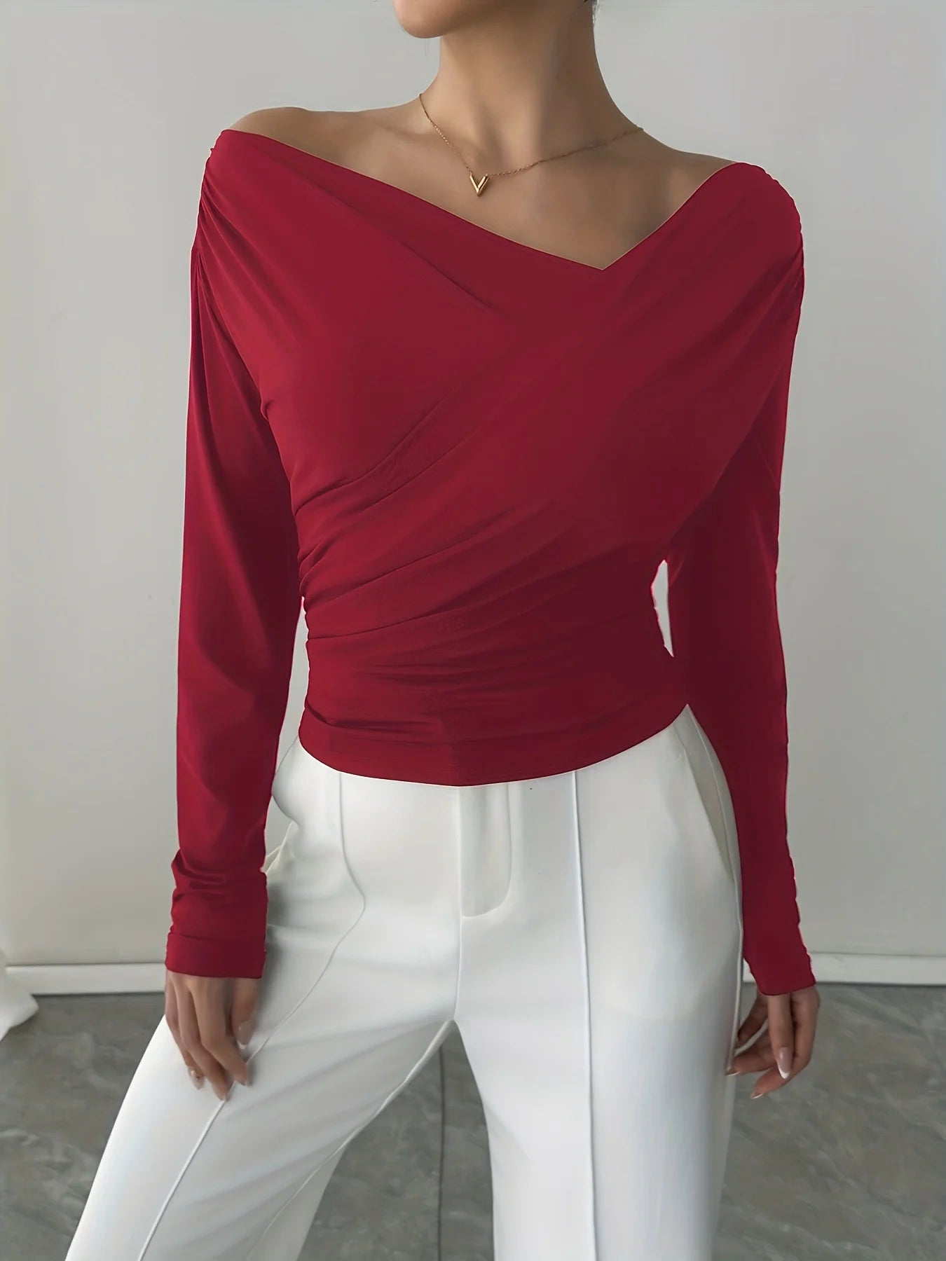 Ruched Off-Shoulder Top