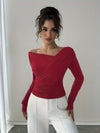Ruched Off-Shoulder Top