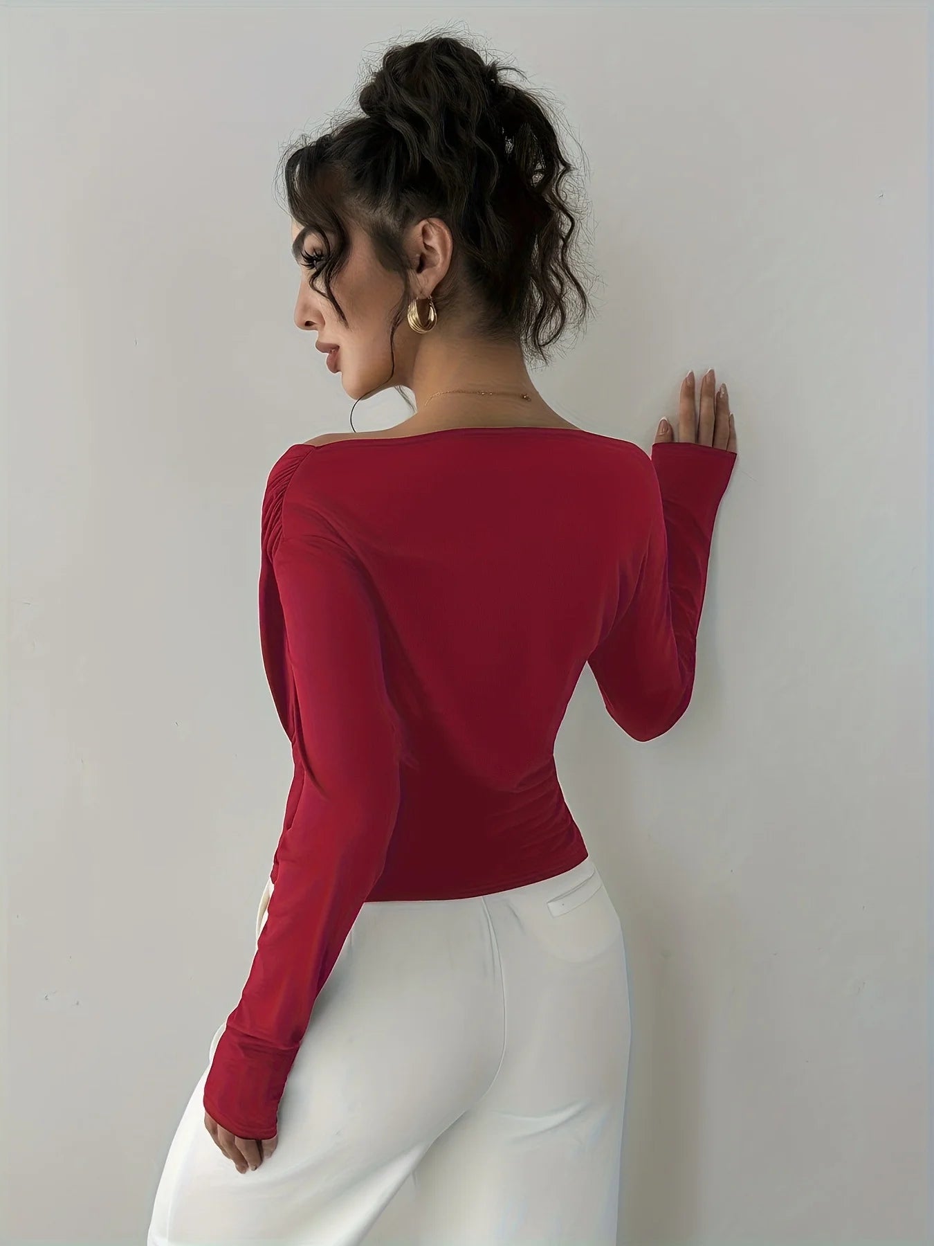 Ruched Off-Shoulder Top