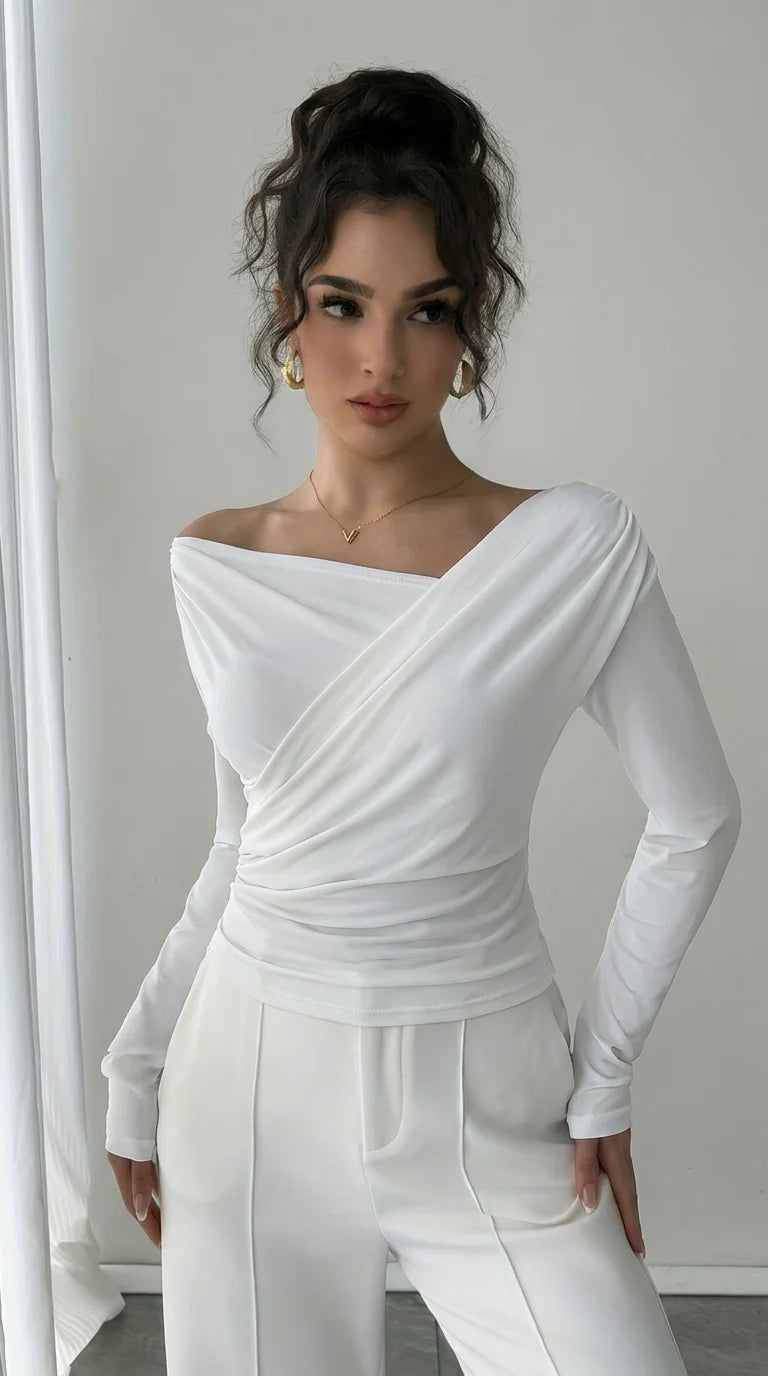 Ruched Off-Shoulder Top
