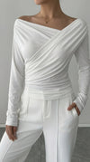 Ruched Off-Shoulder Top
