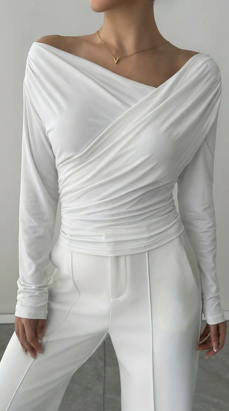 Ruched Off-Shoulder Top