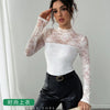 Elegant Lace Mock Neck Top