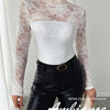 Elegant Lace Mock Neck Top