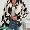Abstract Print Bomber Jacket