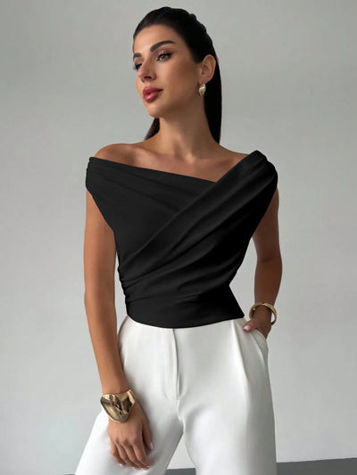 Draped Off-Shoulder Top