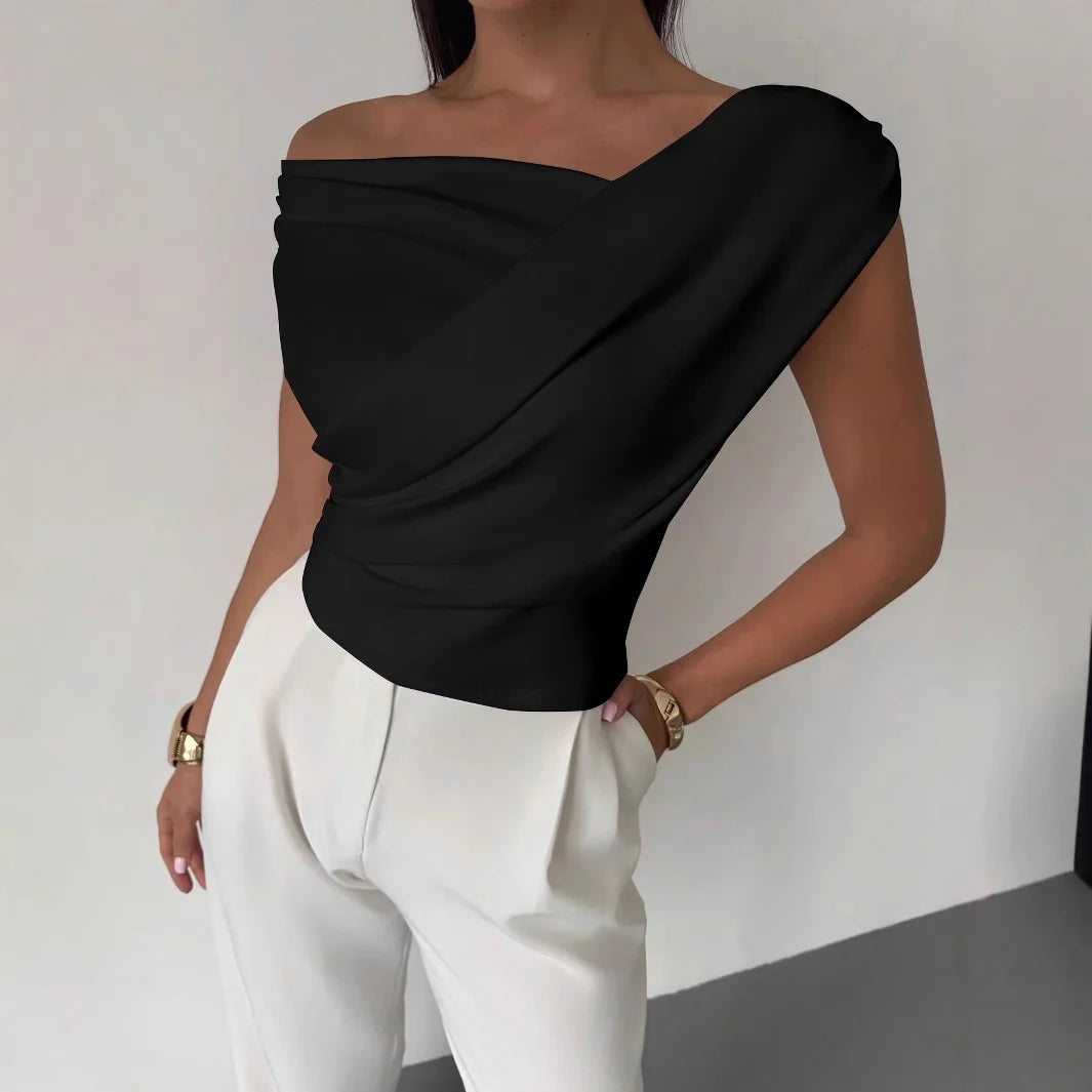 Draped Off-Shoulder Top