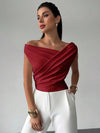 Draped Off-Shoulder Top