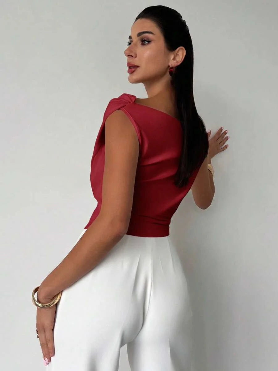 Draped Off-Shoulder Top