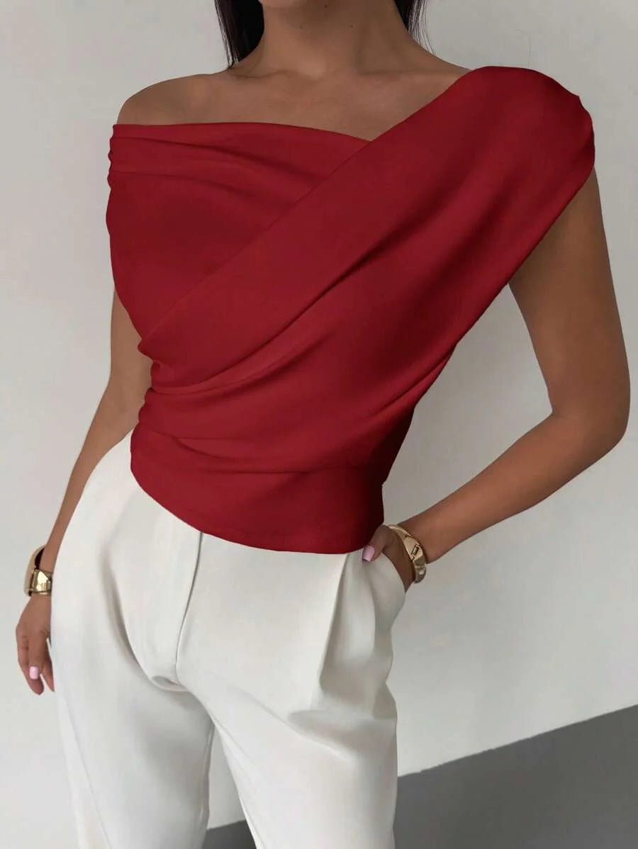 Draped Off-Shoulder Top