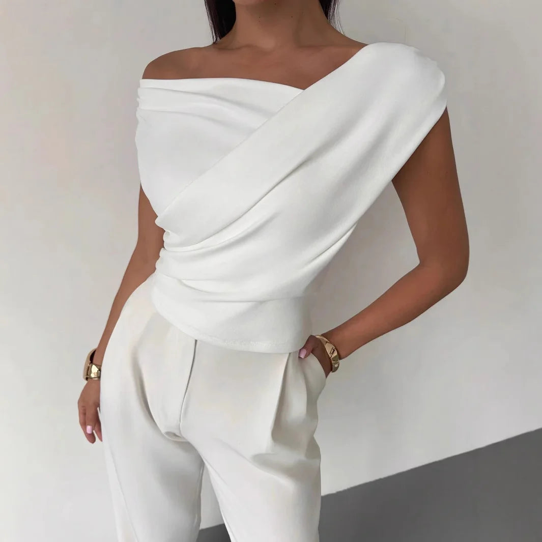 Draped Off-Shoulder Top