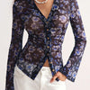 Vintage Floral Mesh Top