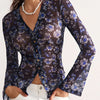 Vintage Floral Mesh Top