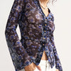 Vintage Floral Mesh Top