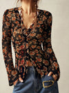 Vintage Floral Mesh Top