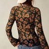 Vintage Floral Mesh Top