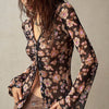 Vintage Floral Mesh Top