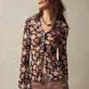 Vintage Floral Mesh Top