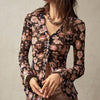Vintage Floral Mesh Top