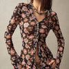 Vintage Floral Mesh Top