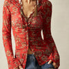 Vintage Floral Mesh Top