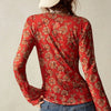 Vintage Floral Mesh Top
