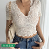 Lace V-Neck Crop Top