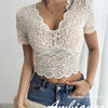 Lace V-Neck Crop Top