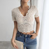 Lace V-Neck Crop Top
