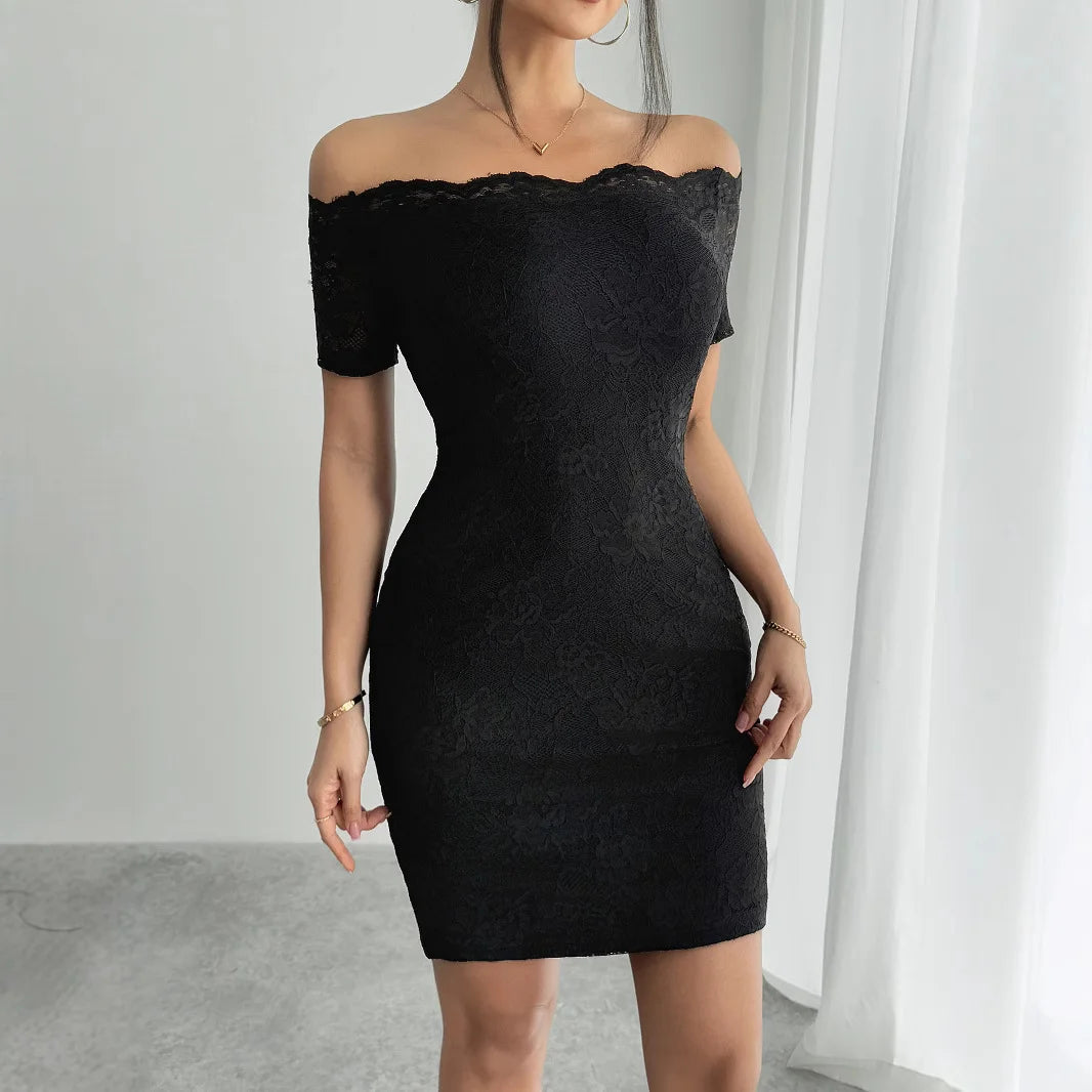 Lace Off-Shoulder Bodycon Dress