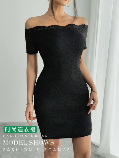 Lace Off-Shoulder Bodycon Dress