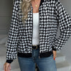 Classic Houndstooth Zip Jacket