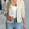 Floral Embroidered Zip Jacket