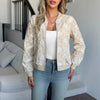 Floral Embroidered Zip Jacket