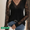 Elegant Lace Sleeve V-Neck Top