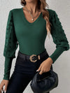 Ruby Puff Sleeve V-Neck Top