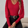 Ruby Puff Sleeve V-Neck Top