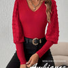 Ruby Puff Sleeve V-Neck Top