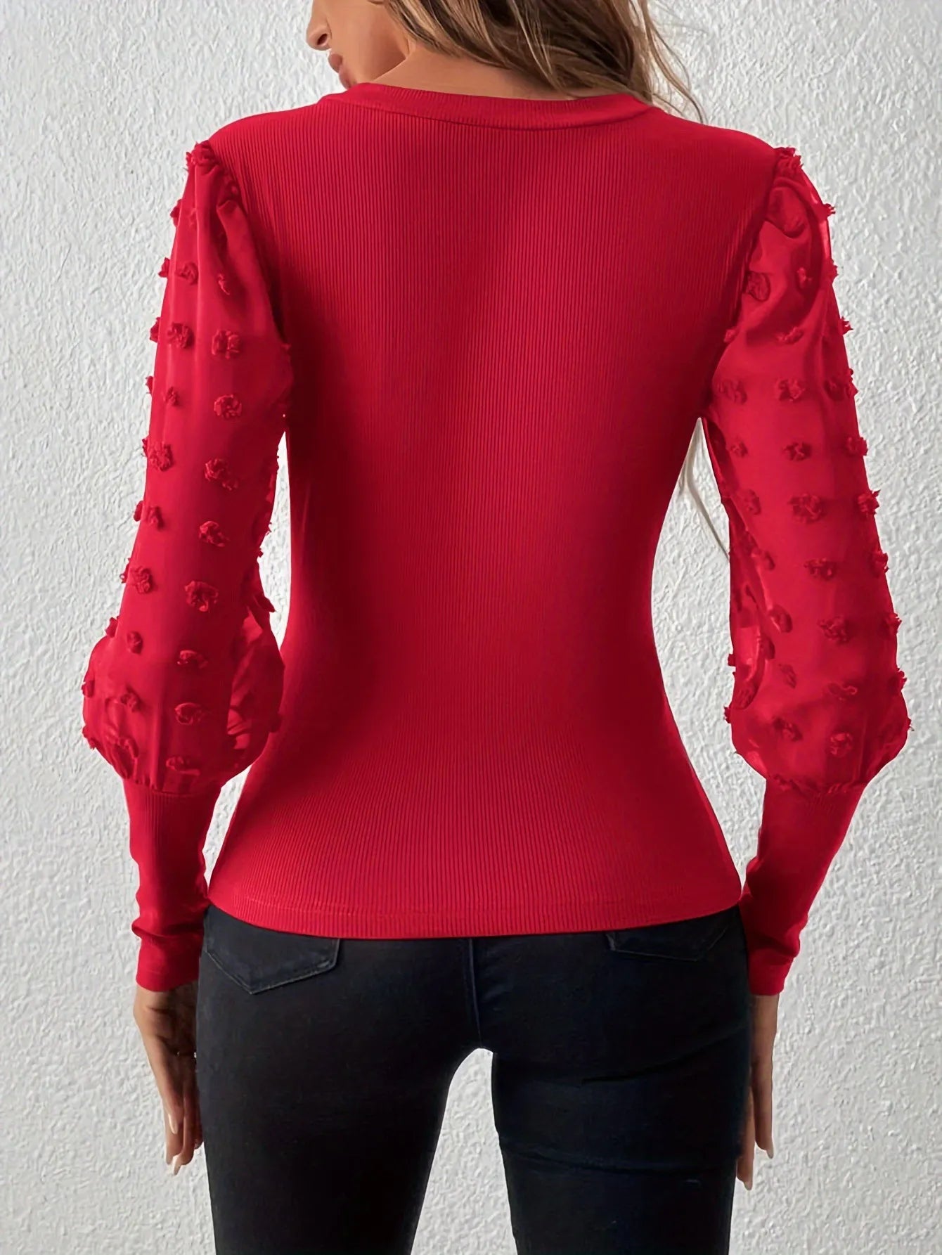 Ruby Puff Sleeve V-Neck Top