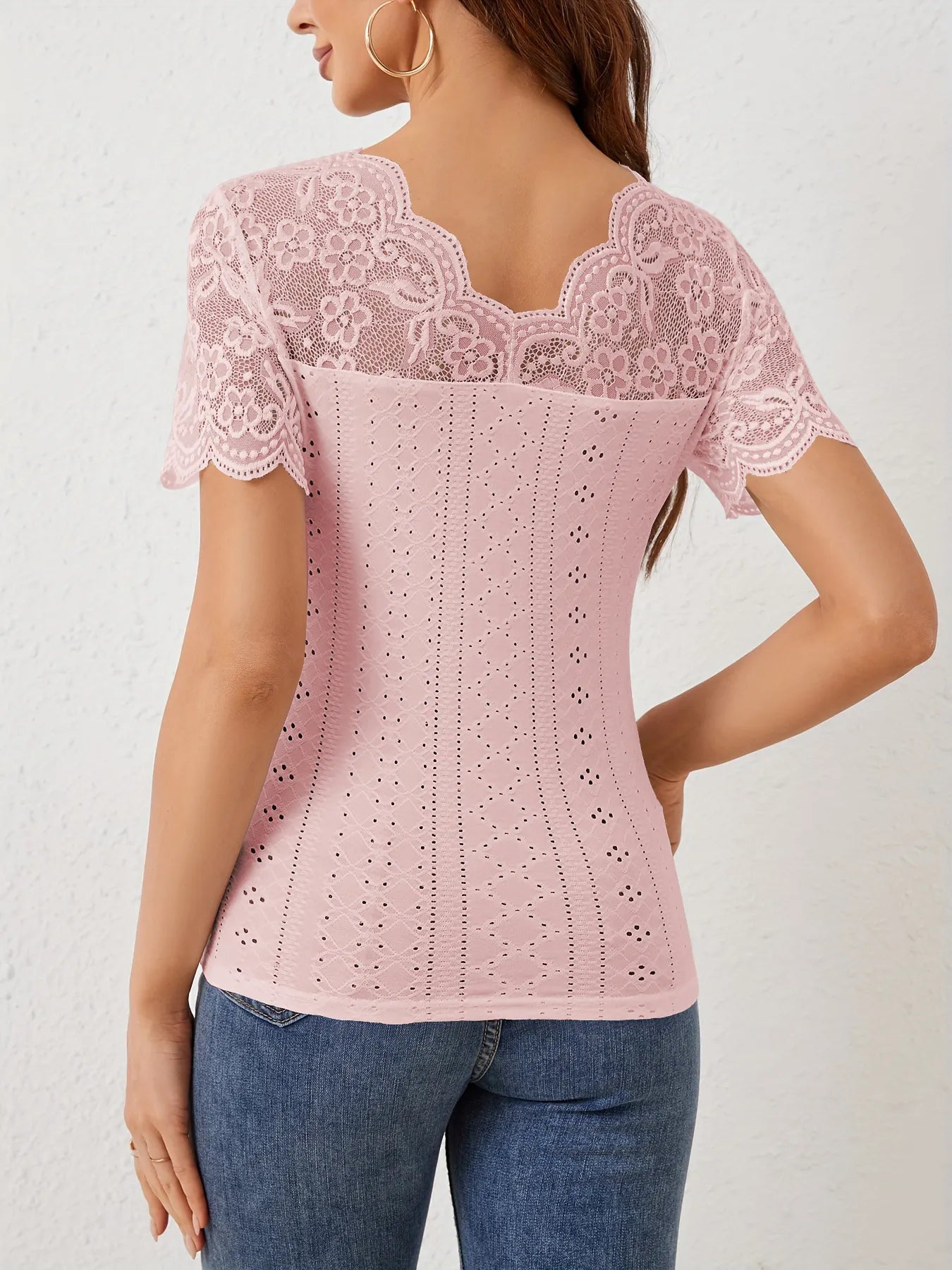 Elegant Lace Sweetheart Top