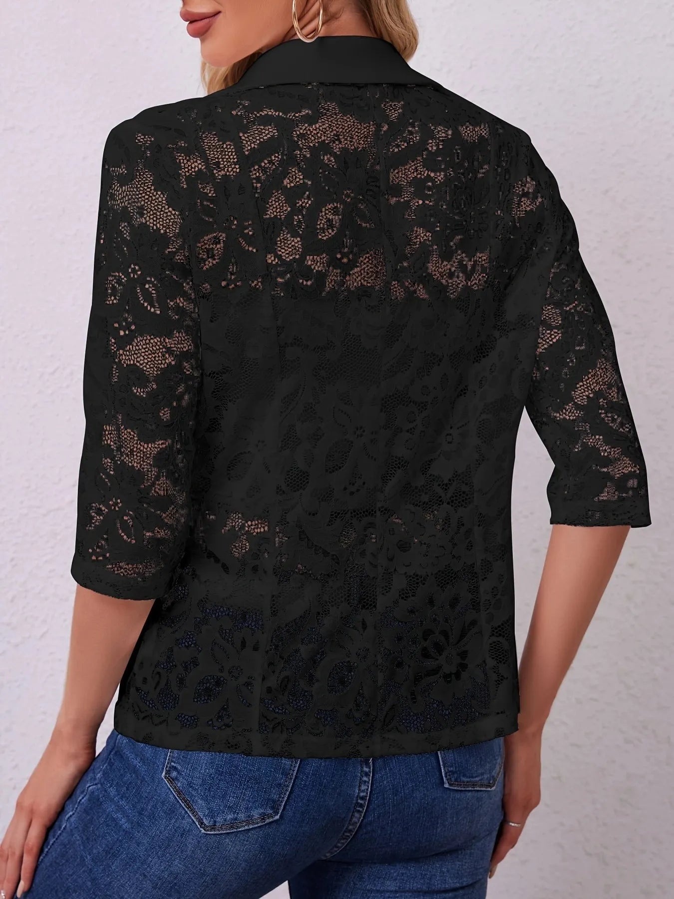Elegant Lace Blazer Top