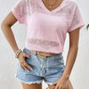Blush Pink Crochet Knit Top