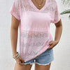 Blush Pink Crochet Knit Top