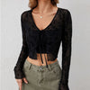 Floral Tie-Front Crop Top