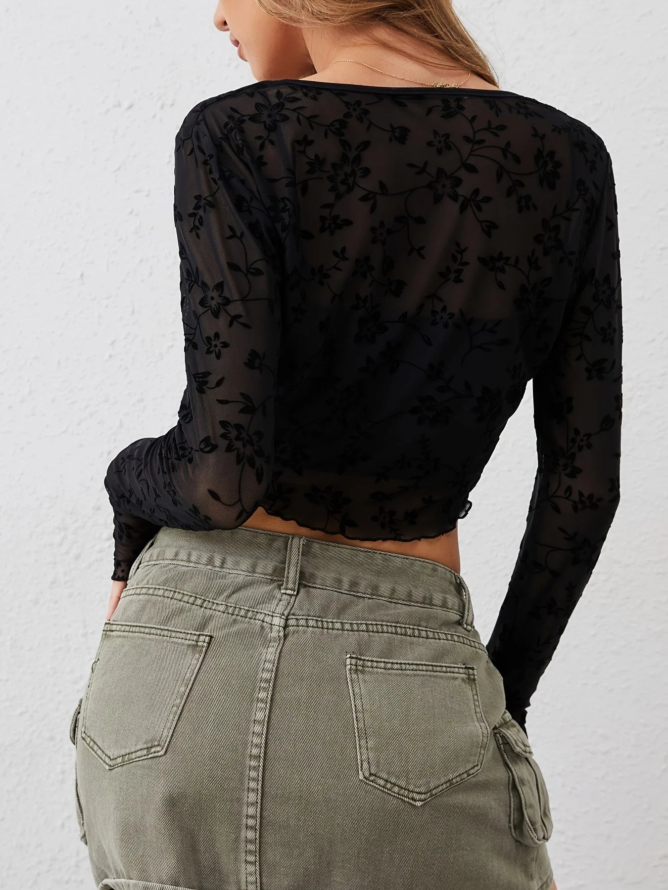 Floral Tie-Front Crop Top