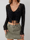 Floral Tie-Front Crop Top
