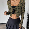Floral Tie-Front Crop Top